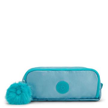 Kipling Gitroy Metallic Pencil Case Tassen Beige Turquoise | NL 1095XY